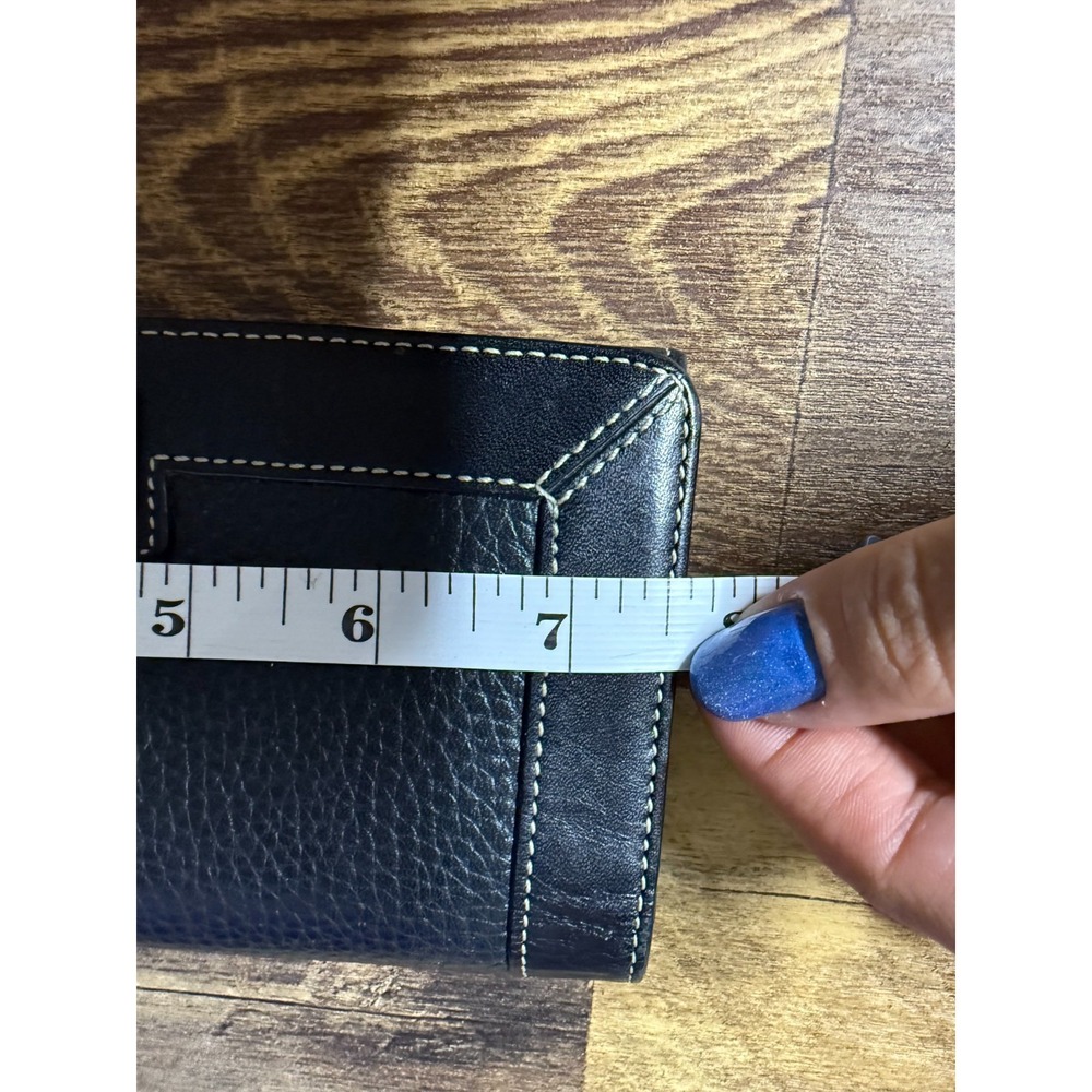 Vtg Kate Spade New York Bifold Black Leather‎ Wallet 4x7.5" - Picture 6 of 6